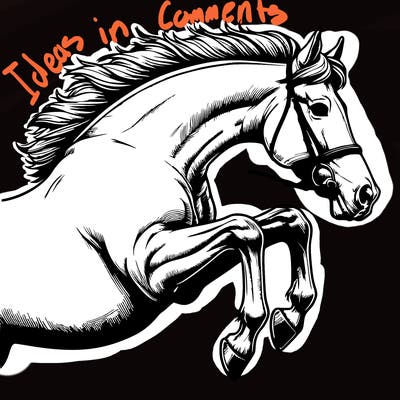 realistic horse jumping