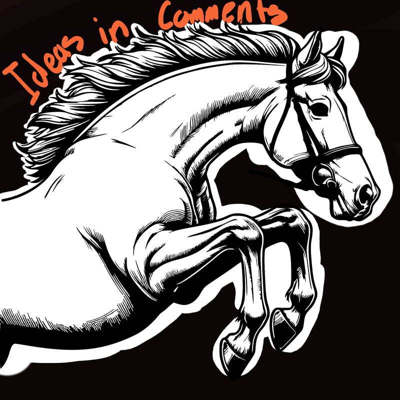 realistic horse jumping