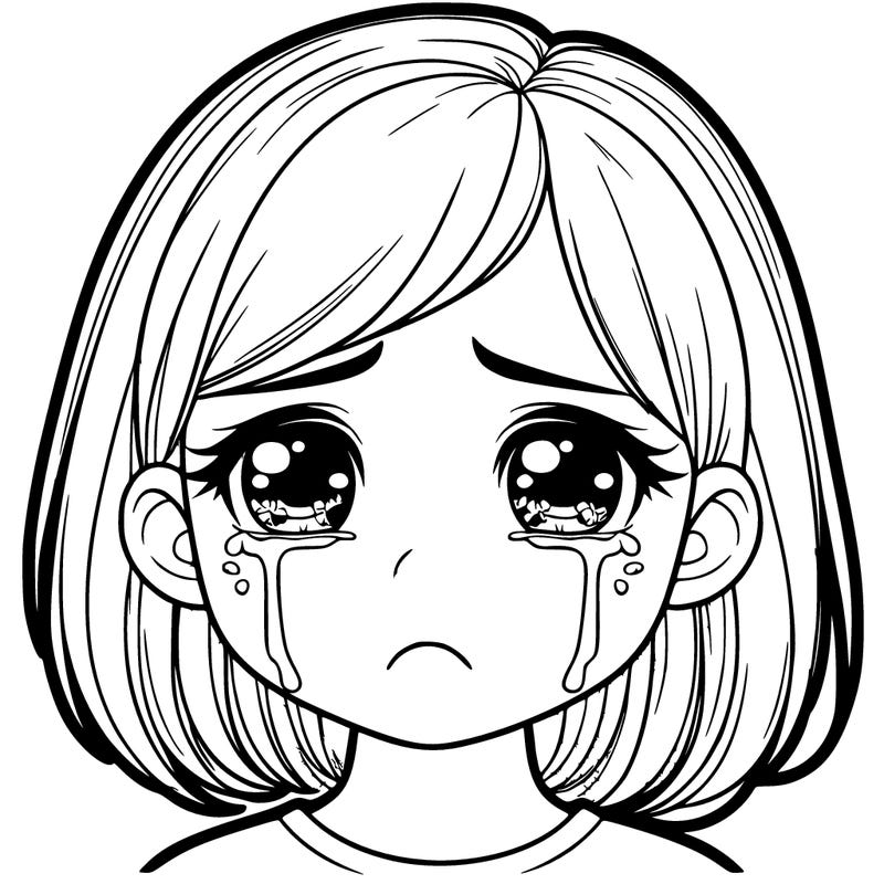 crying realistic girl