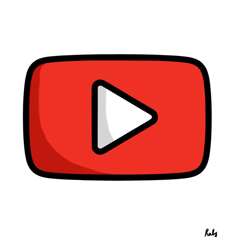 make me the plain youtube logo but a little bit bigger