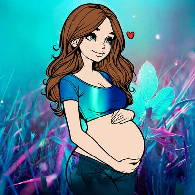 realistic pregnant girl