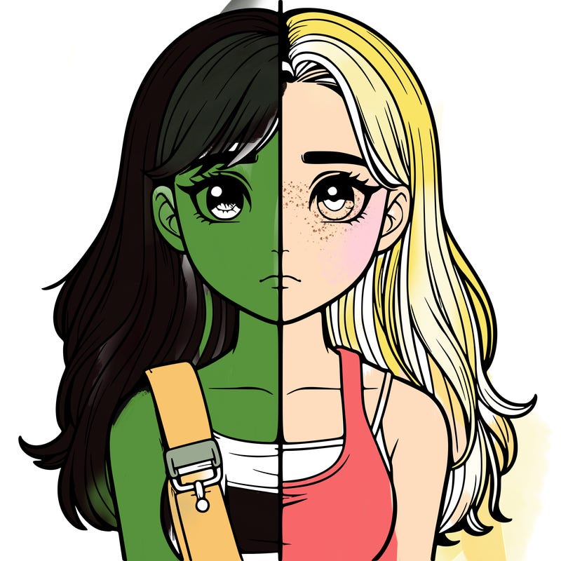 realistic girl split