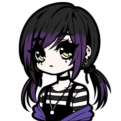 emo anime girl