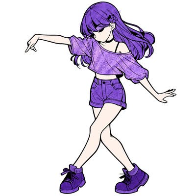realistic girl danceing