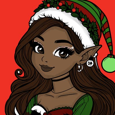 christmas girl elf realistic