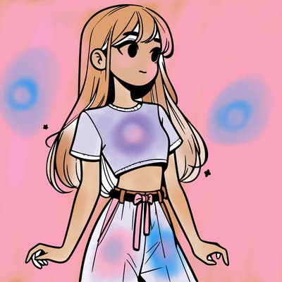 girl in a cute crop top