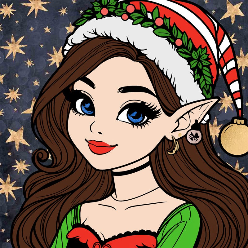 christmas girl elf realistic
