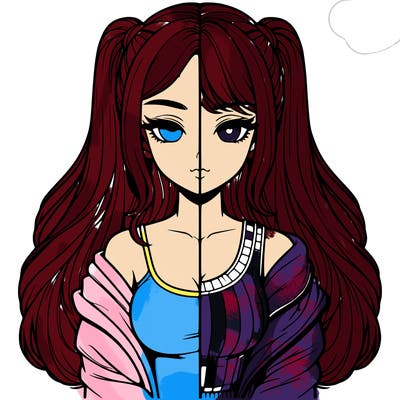 realistic girl split