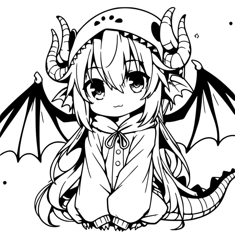 shy anime dragongirl