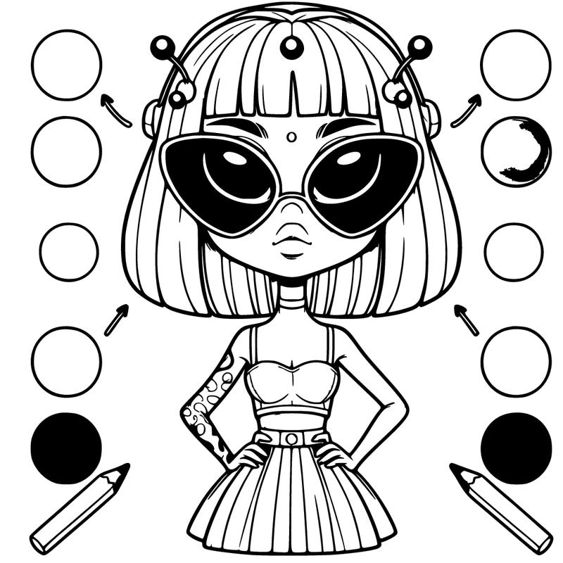 cool realistic alien girl