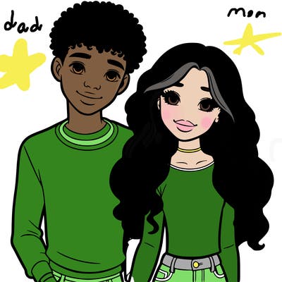 black girl and white boy teen couple