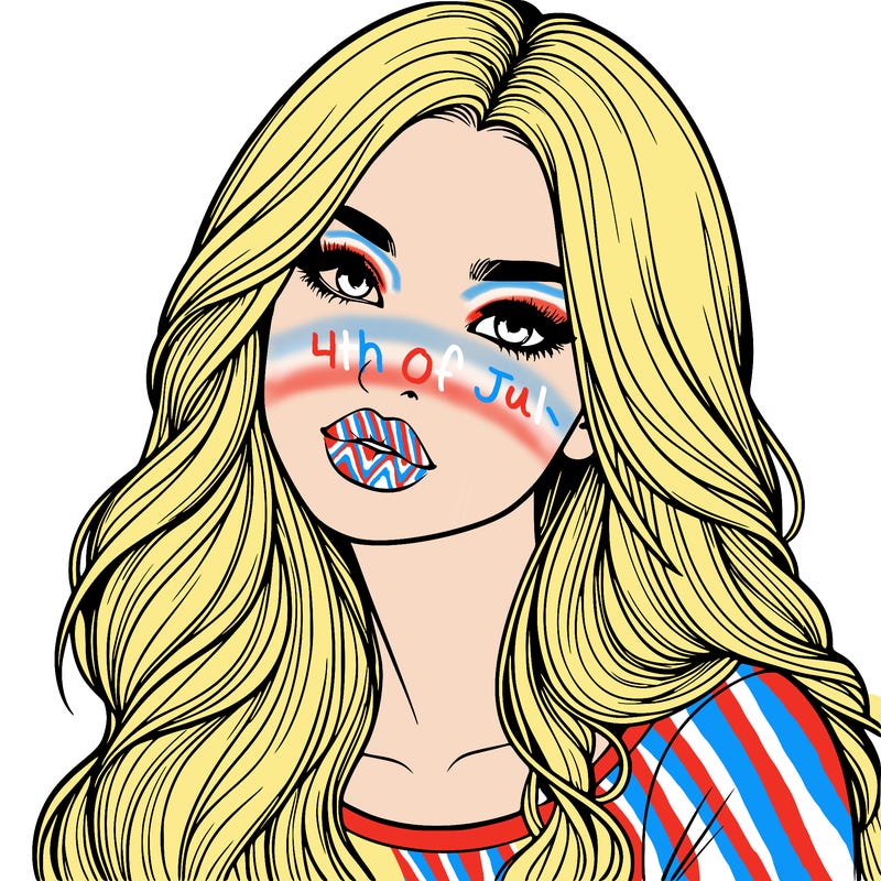 realistic girl with hair on her hair and lips