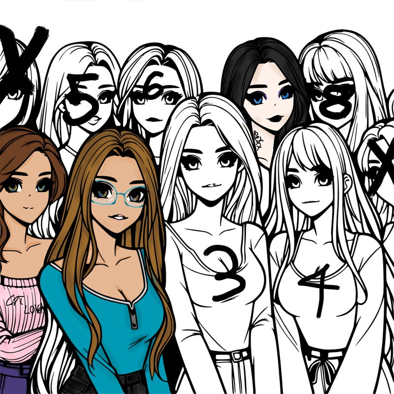 a group of realistic girls