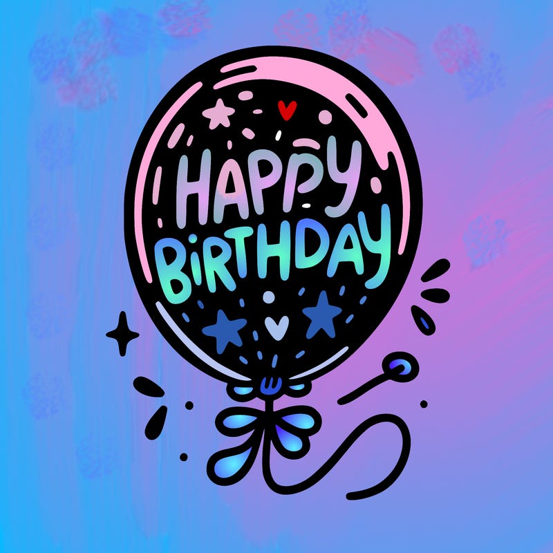 happy birthday balloon that says happy birthday