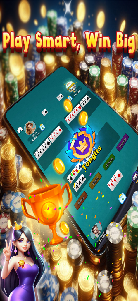 Tongits Offline Zola - Tongits Offline Zola card game interface showing cards player avatars and golden coins