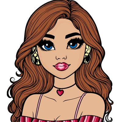 realistic pretty girl