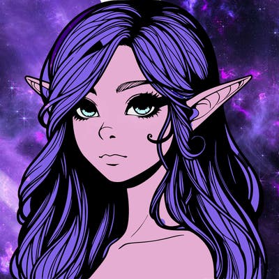 elf girl realistic dark fantasy