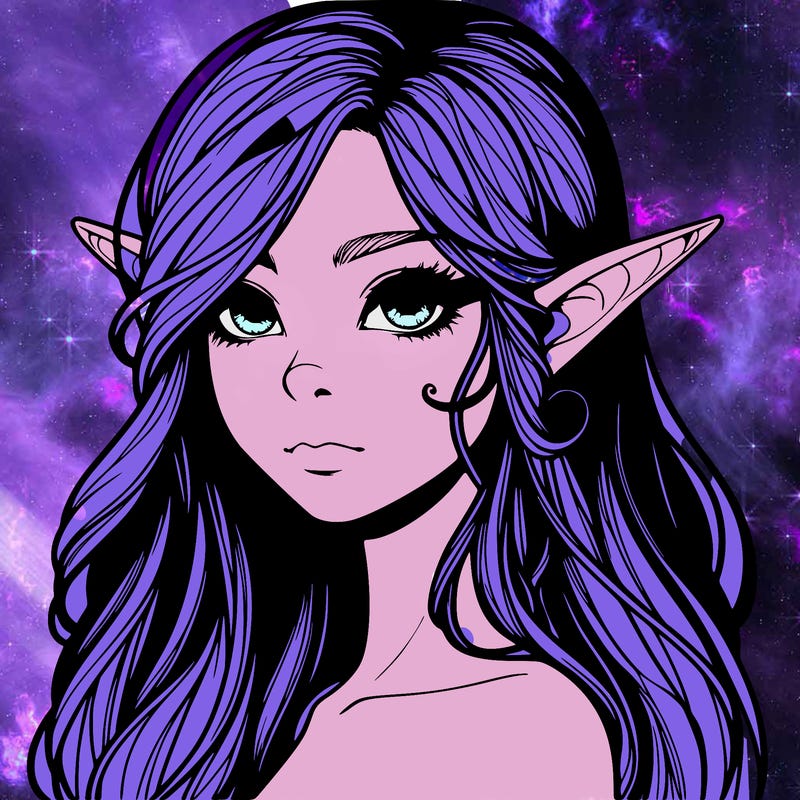 elf girl realistic dark fantasy