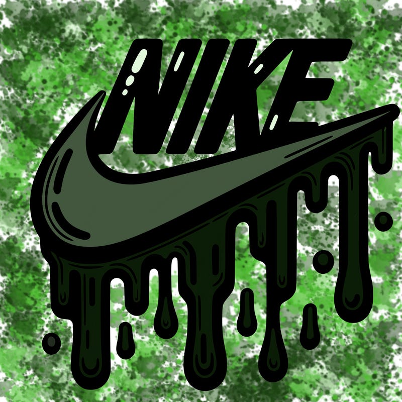 dripping nike logo
