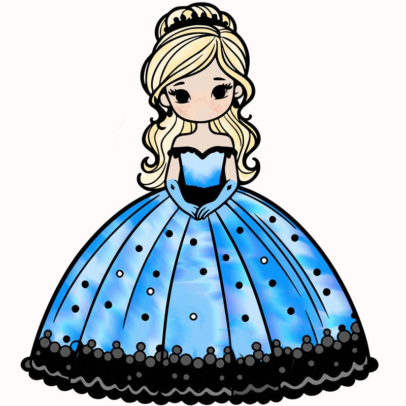 a girl in ball gown