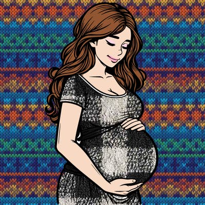 woman heavily pregnant realistic