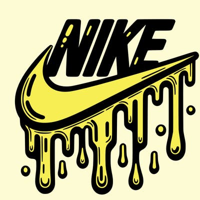 dripping nike logo