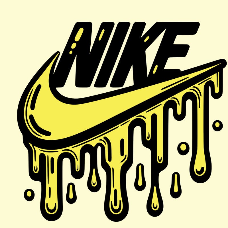 dripping nike logo