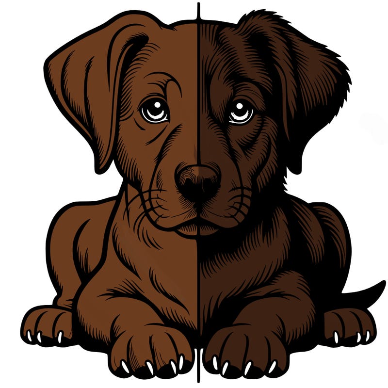 realistic dog split picture