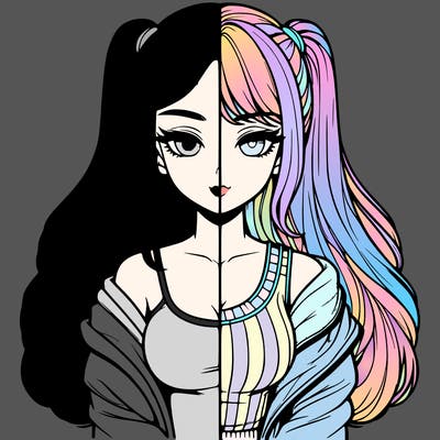 realistic girl split