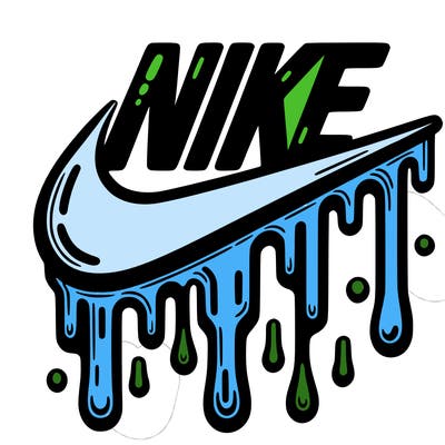 dripping nike logo