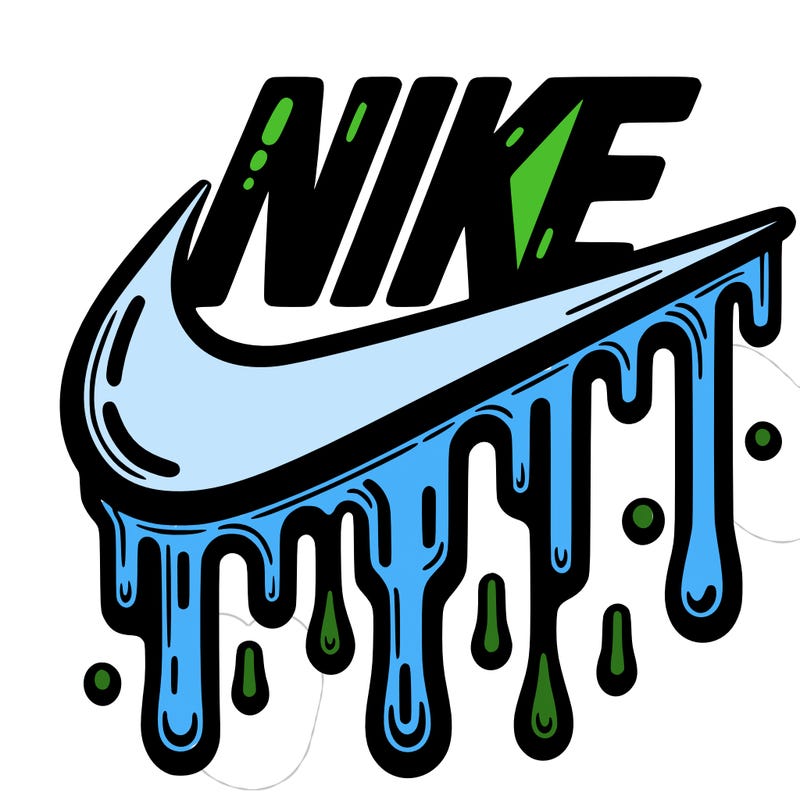 dripping nike logo