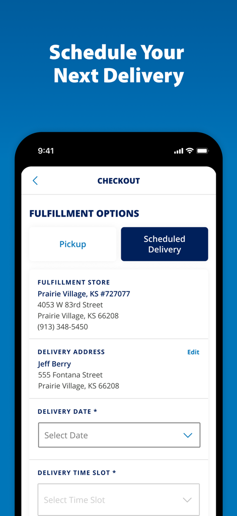 Sherwin-Williams PRO+ - Sherwin Williams PRO app checkout screen for scheduled job site delivery