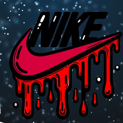 dripping nike logo