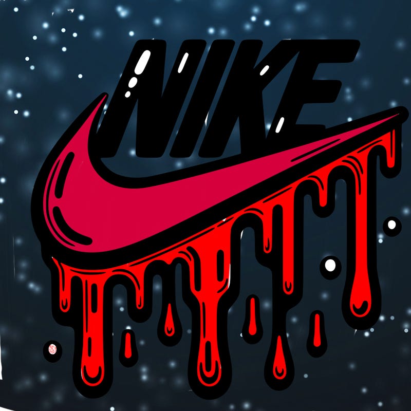 dripping nike logo
