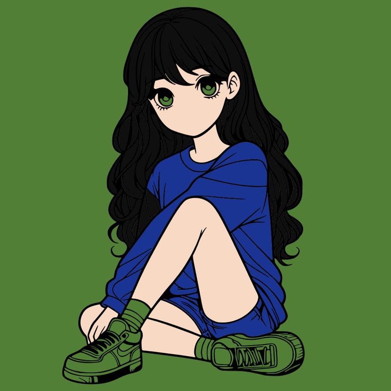 girl sitting realistic