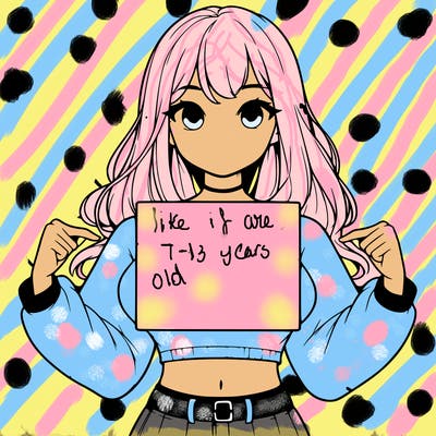 girl holding a blank sign in a long sleeve crop top