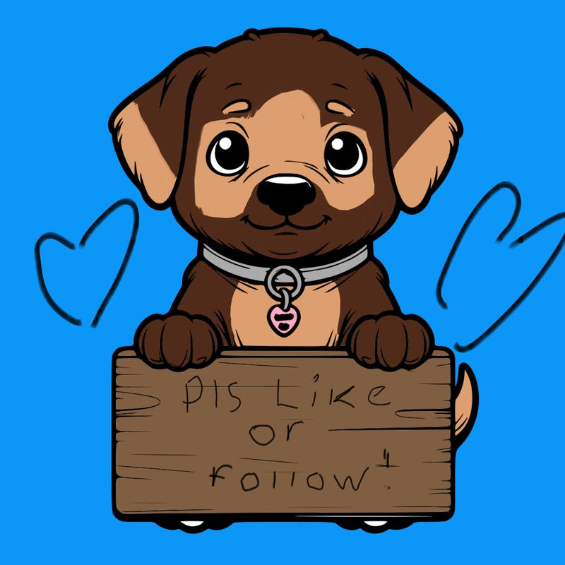 realistic puppy holding sign