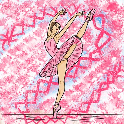a ballerina in motion.