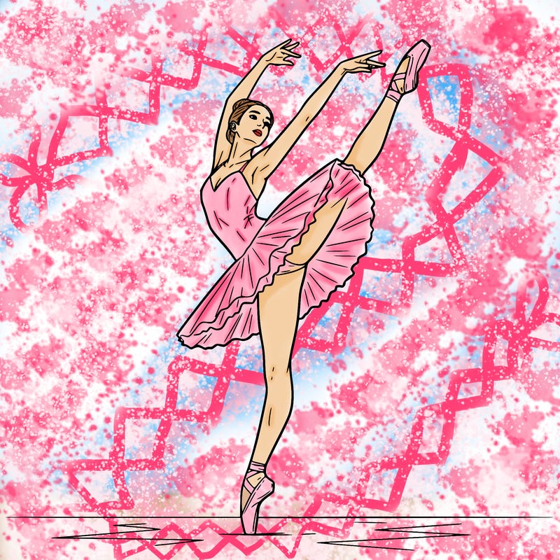 a ballerina in motion.