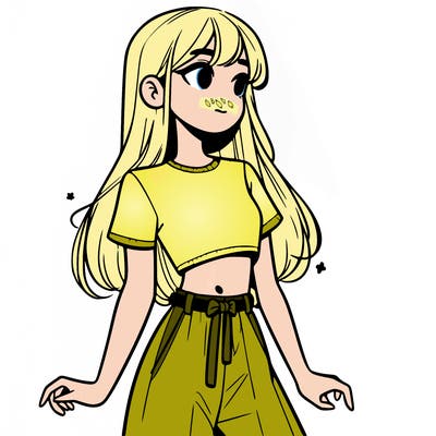 girl in a cute crop top