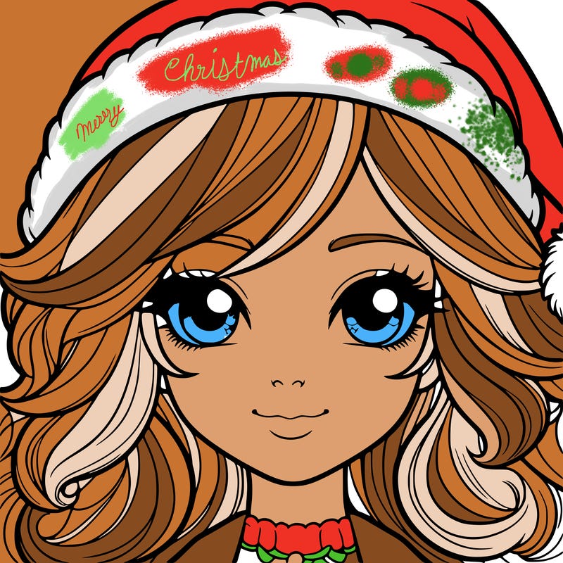 realistic christmas girl
