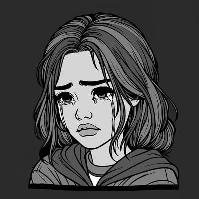 realistic crying girl