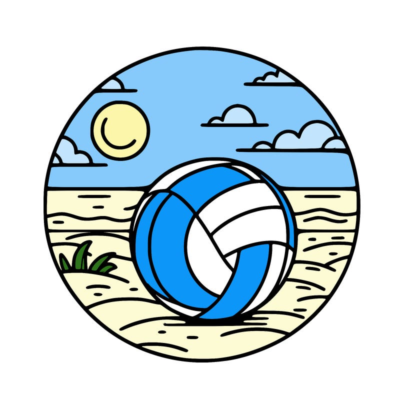 volleyball on a beach
