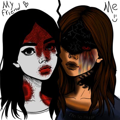 realistic girl split