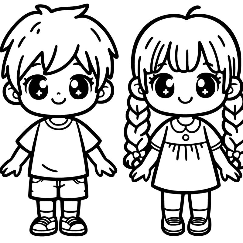 one boy and one girl