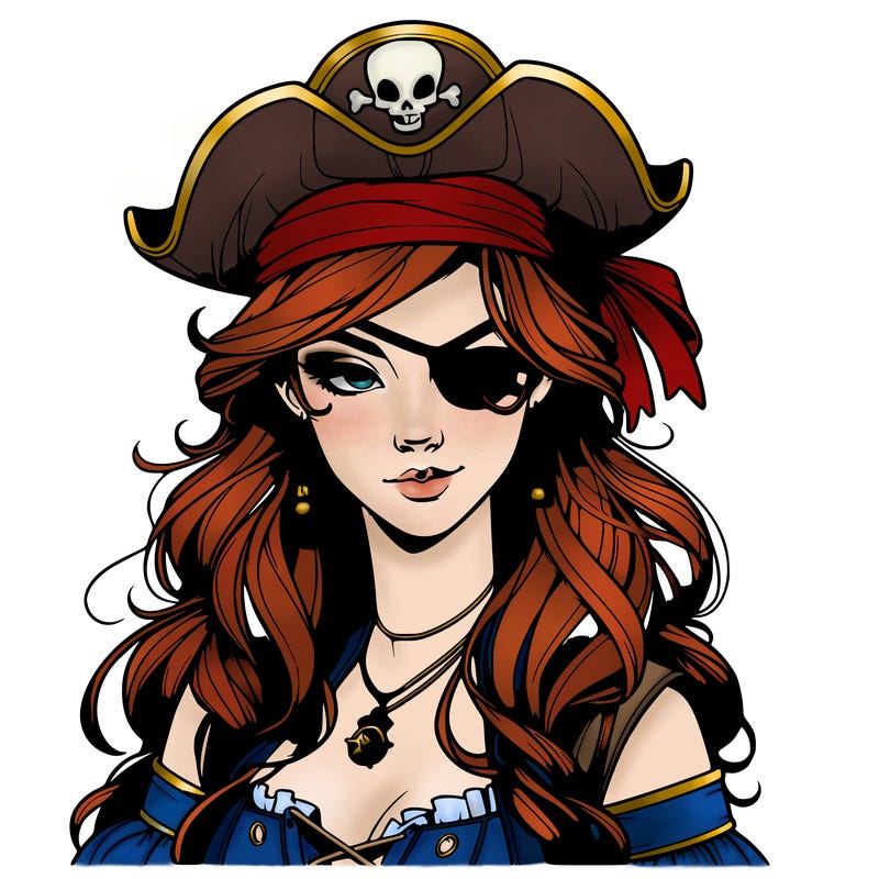realistic pirate that’s a girl
