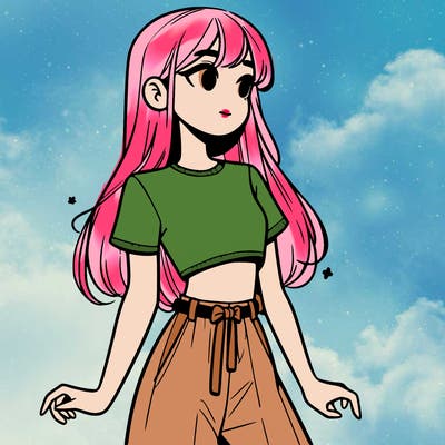 girl in a cute crop top