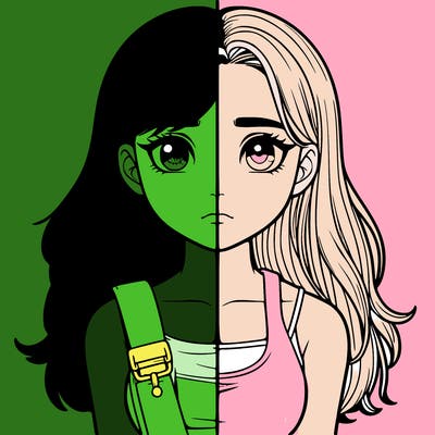 realistic girl split