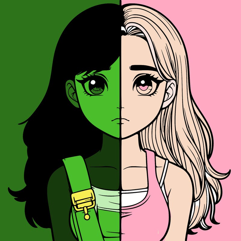 realistic girl split