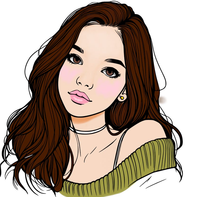 beautiful teenage woman realistic